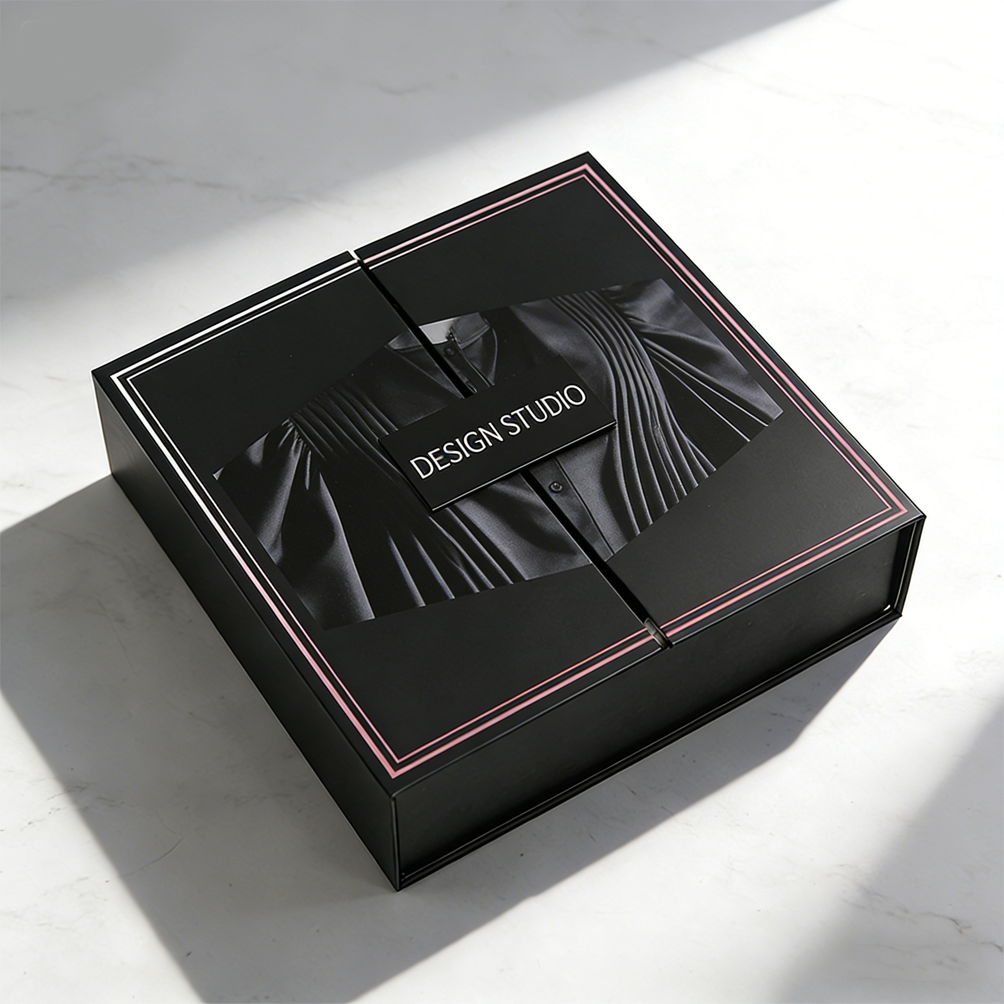Custom Magnetic Gift Box for Men with Satin Clothing Packaging Luxury Wholesale Paper Folding Tshirt Package Box