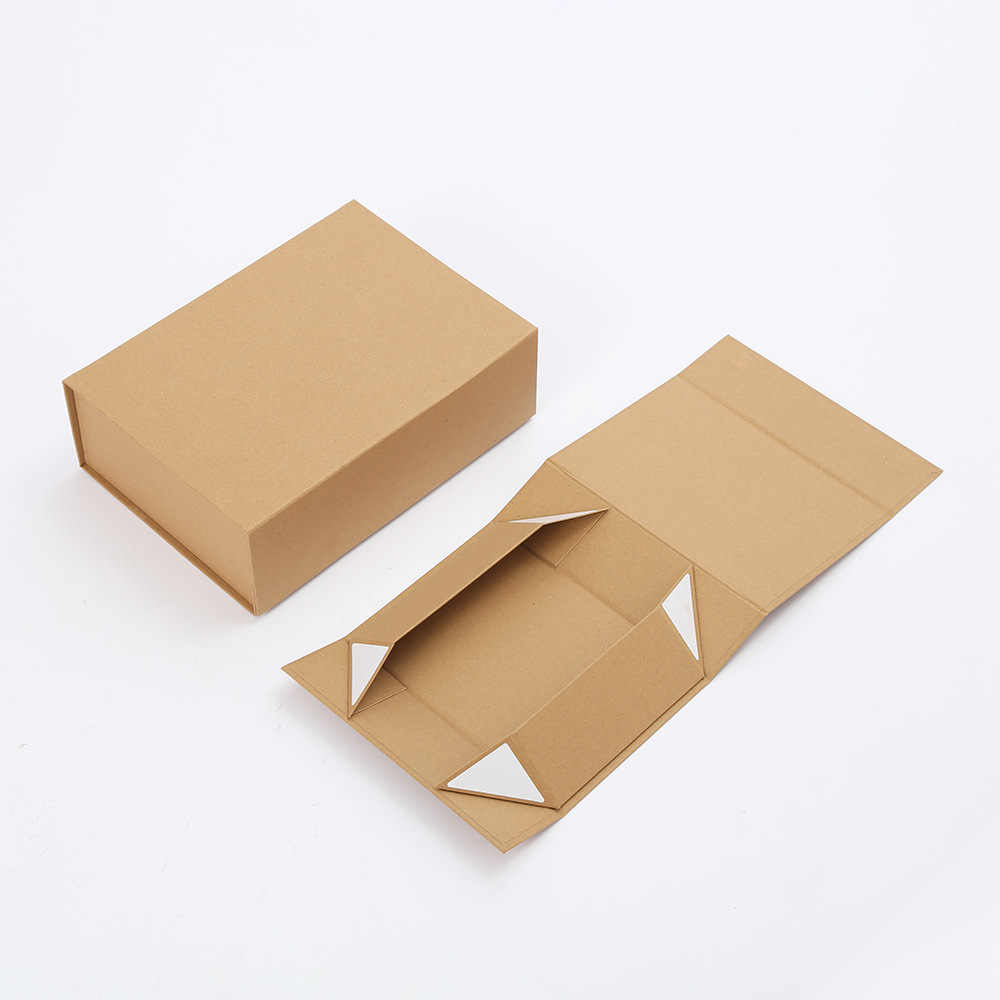 New Flip-top One-piece Folding Box Gift Packaging Souvenir and Present Box square Rigid Paper Die-cut Folding Box