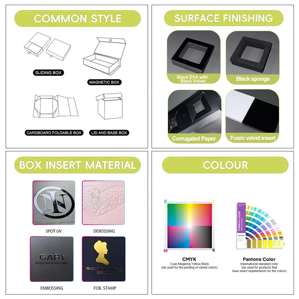 High-End Eco-Friendly Rigid Jewelry Box with Magnetic Closure Recyclable Paperboard Custom Logo Hot Stamping