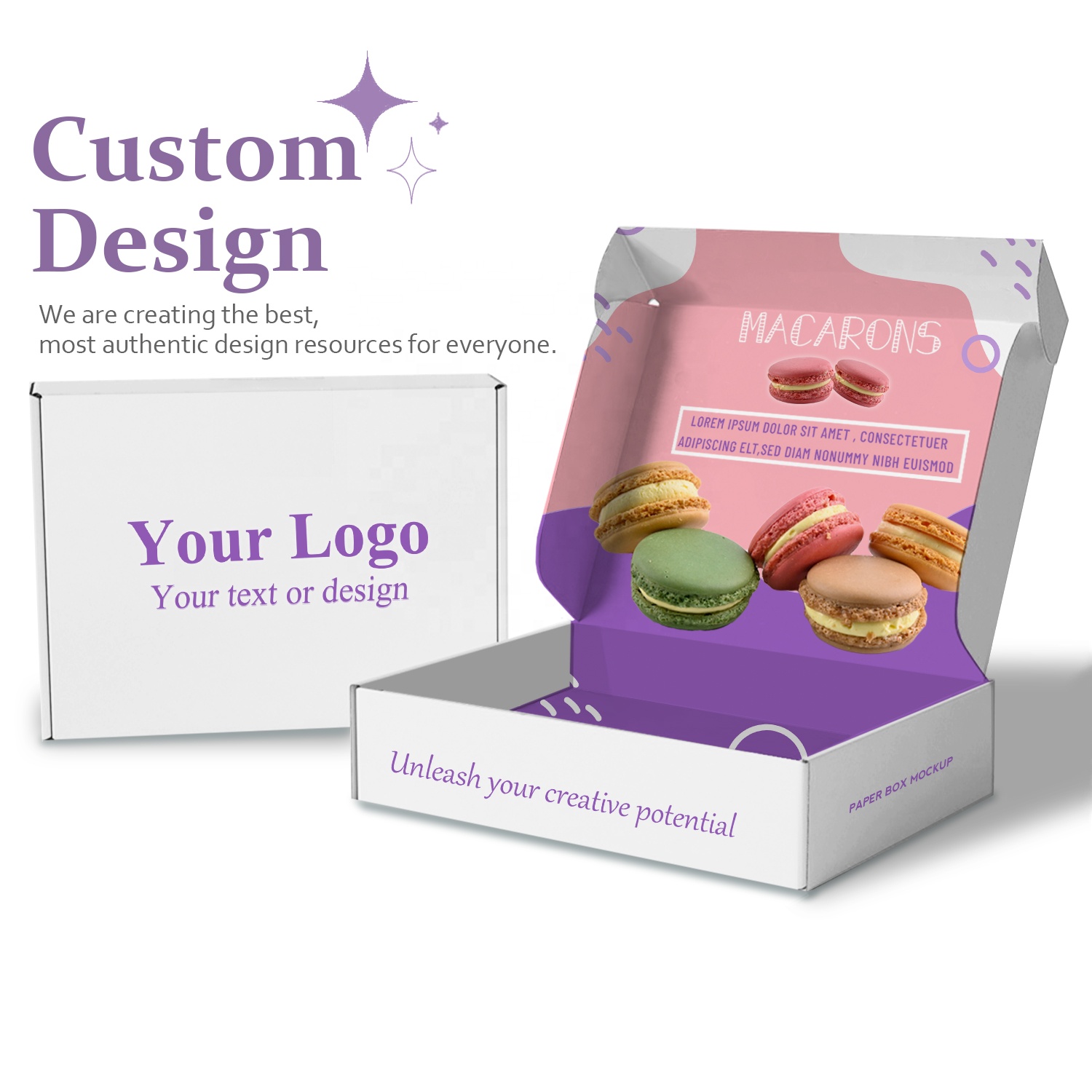 Wholesale Paper Donut Box Custom Design Chocolate Doughnut Gift Boxes With Logo