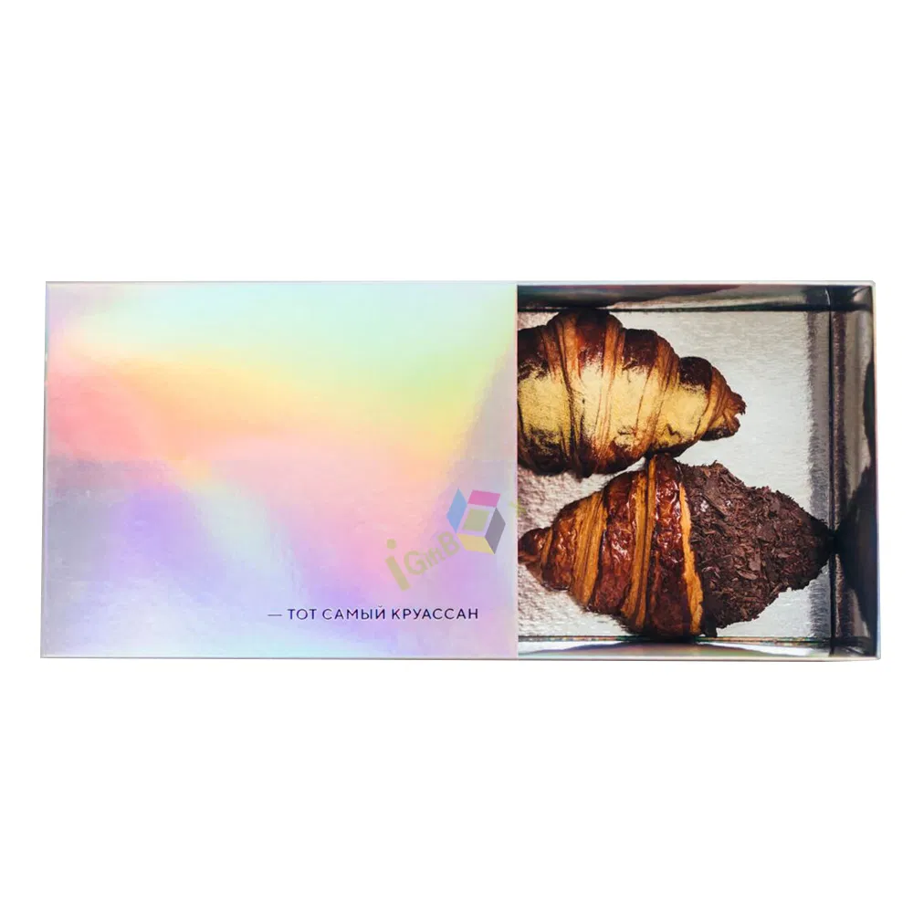 Custom Promotional OEM Good Price Cake Drawer Paper Hologram Gift Packaging Holographic Box for Food