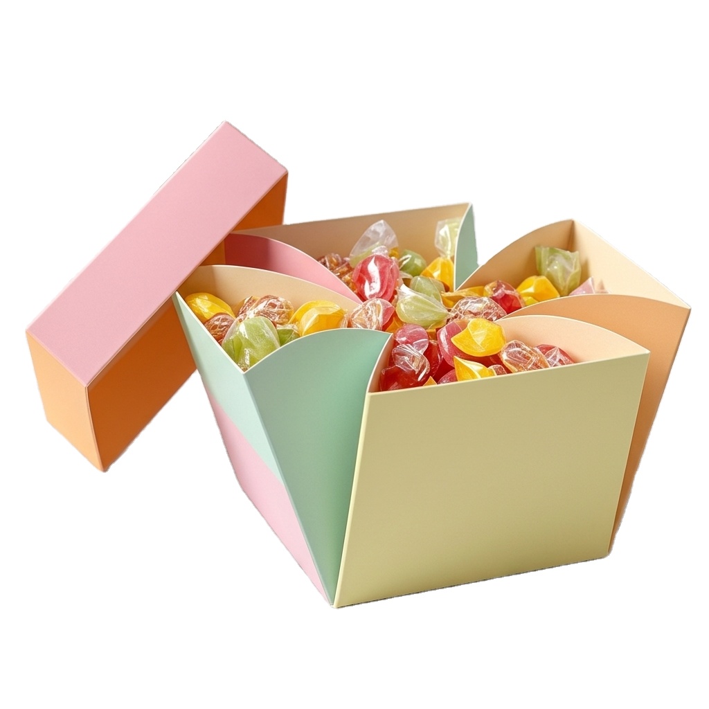 New Creative OEM Gift Paper Box Folded Wedding Kid Favor Sweets Candy Box Gift Packaging Paper Boxes