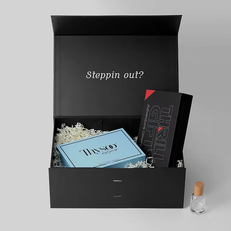 Free Design Custom Foldable Magnetic Gift Box Recyclable Luxury Purple Rigid Box Four-Color Printed Custom Logo Matt Lamination