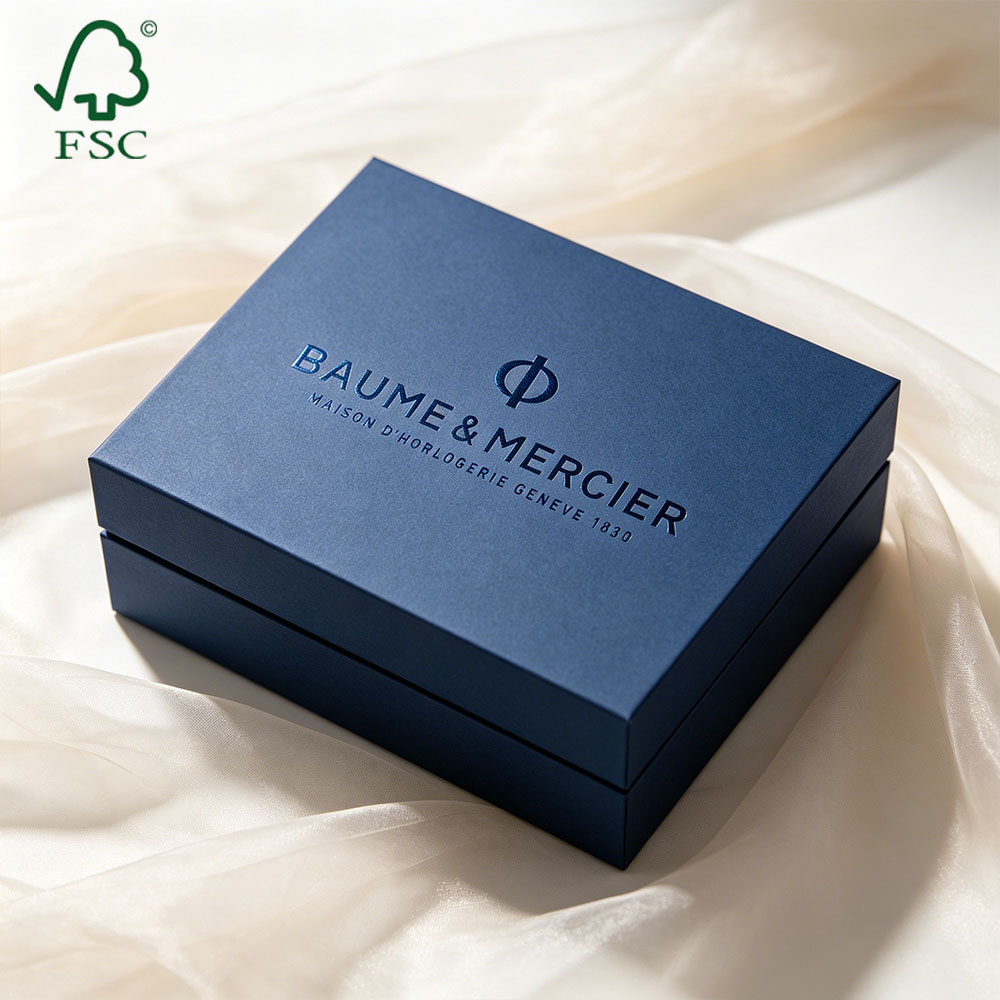 Premium Rigid Paperboard Two Piece Packaging Box for Luxury Apparel Dress Socks and Garment Cosmetic Gift Set with Custom Logo