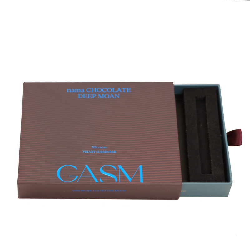 Custom Rigid Cardboard Paper Luxury Packaging Sliding Drawer Gift Box With Handle