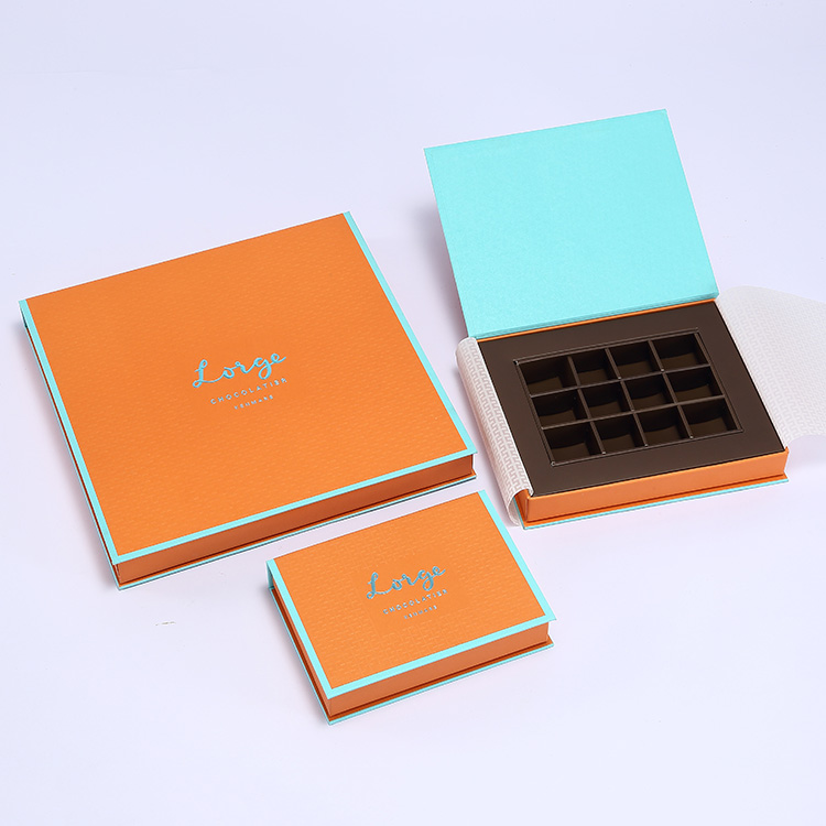 Luxury Custom Book Shape Empty Candy Packing Chocolate Packaging Gift Box with Insert Dividers
