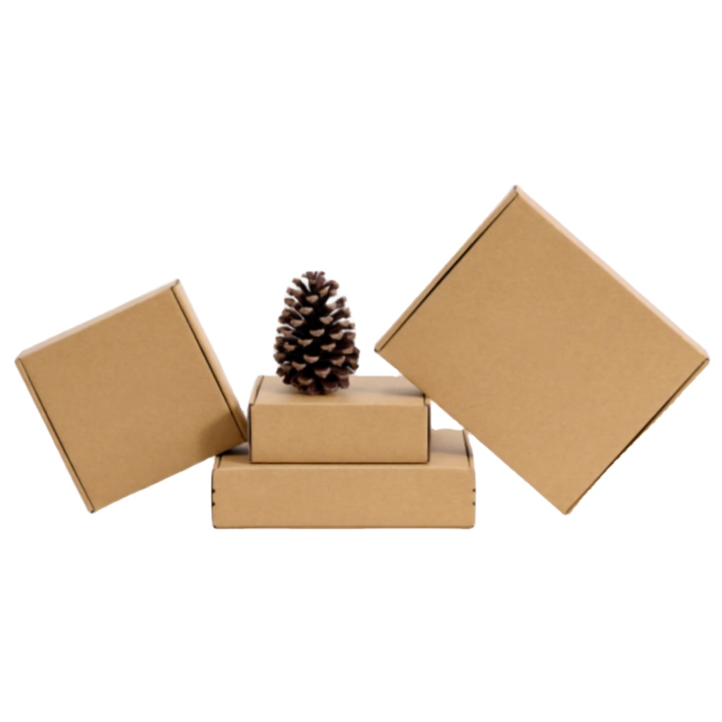 Auralux Eco-Friendly Kraft Corrugated Jewelry Mailing Boxes Portable Waterproof Rigid Board Custom Size