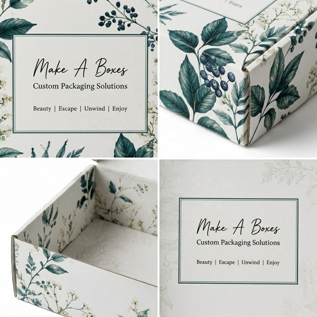 Custom Recycled Materials Eco-Friendly Portable Corrugated Paper Gift Box with Embossing and Custom Logo Printing