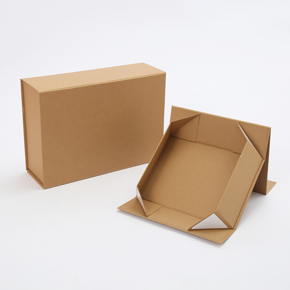 New Flip-top One-piece Folding Box Gift Packaging Souvenir and Present Box square Rigid Paper Die-cut Folding Box