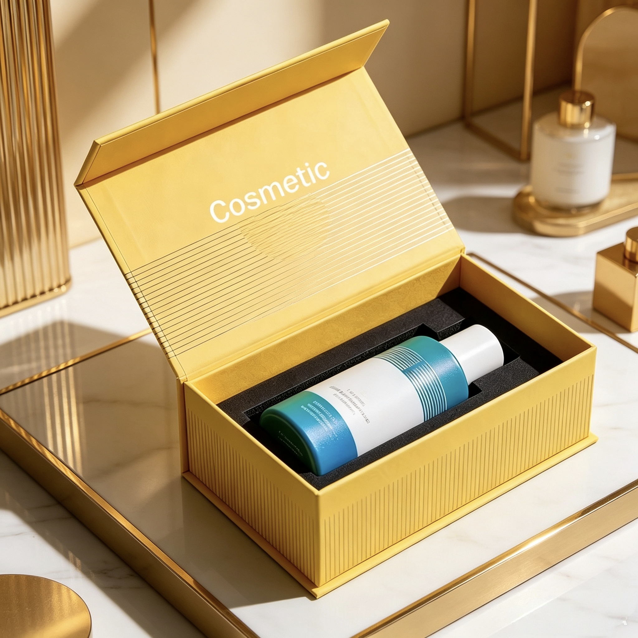 Low MOQ Custom Luxury Magnetic Closure Box Free Sample Premium Paper Gift Box for Cosmetic Brands