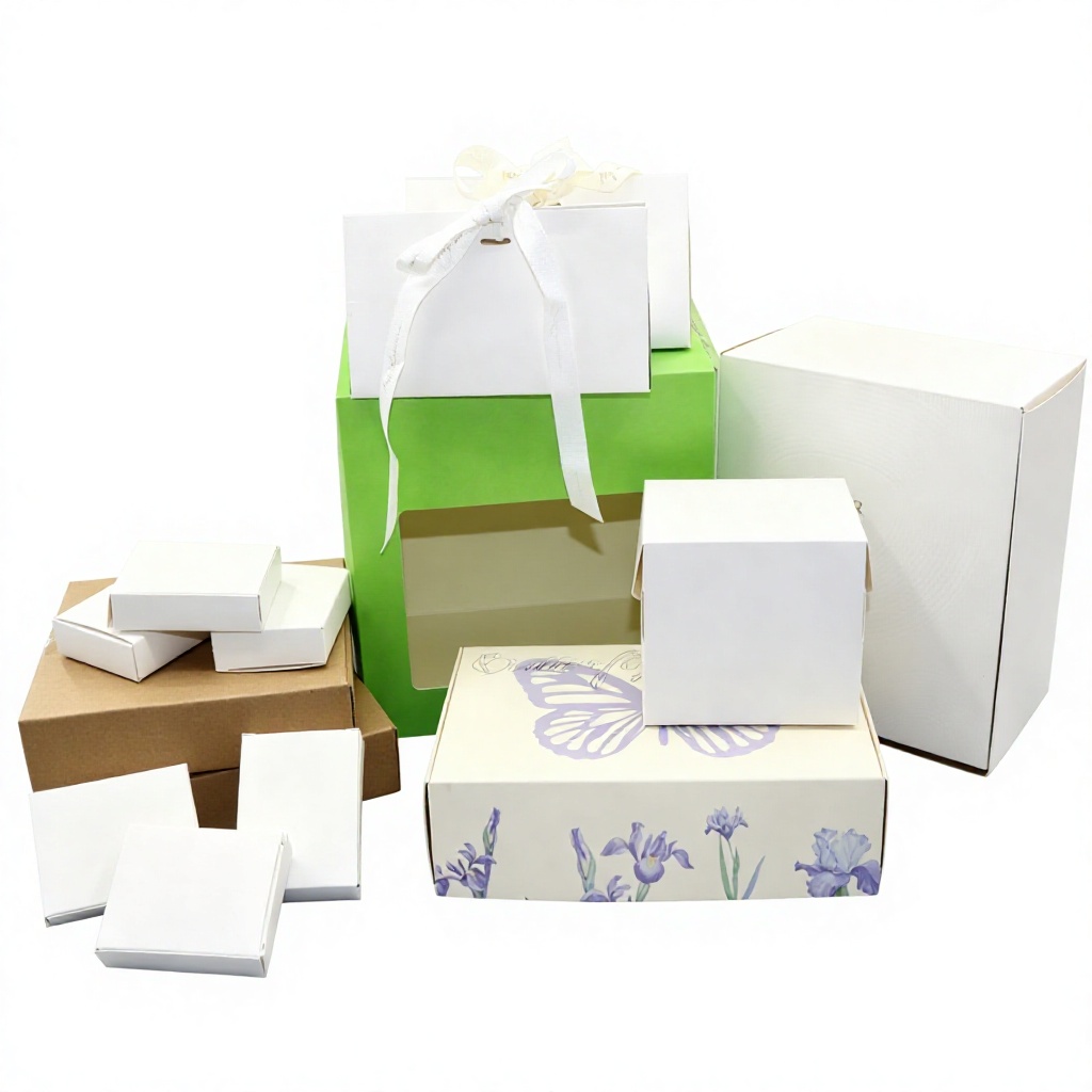 Custom Logo Luxury Cosmetic Packaging Set Lid and Base Rigid Gift Box with Ribbon Handle Paper Shopping Bag Wholesale OEM