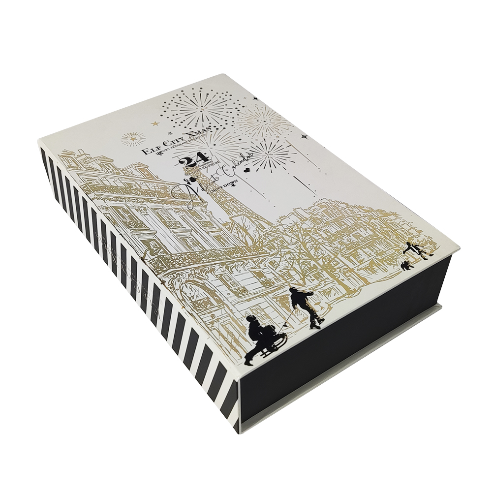 Customizable Chocolate Christmas Biodegradable Mini Box Advent Calendar Packing Box Gift With 12