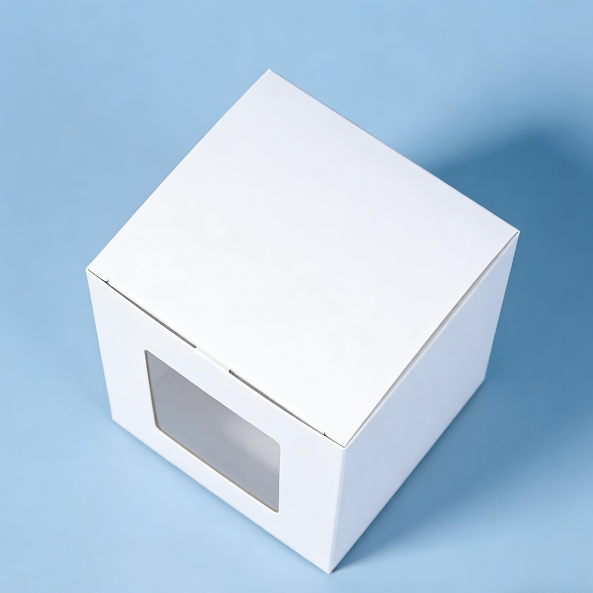 Custom White Kraft Paper Boxes with a Front Window, Designed for Packaging Toy Figurines and Small Gifts