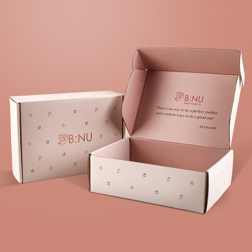 Wholesale High Quality Mailing Box Corrugated Cardboard Baby Care Product Packaging Box FSC Environmental Recycling