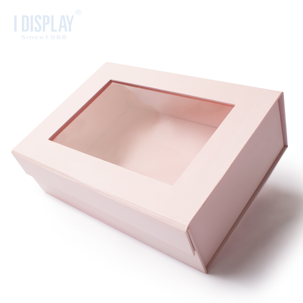 Holiday Gift Children Shoes Packaging pink Luxury Gift Box Personalized Custom Paper Window Box