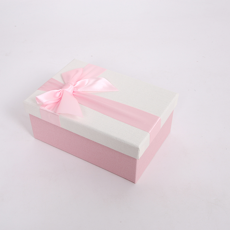 Customized Luxurious Rigid Square Gift Box with Embossing and Ribbon Printing High Quality Small Business Gift Box