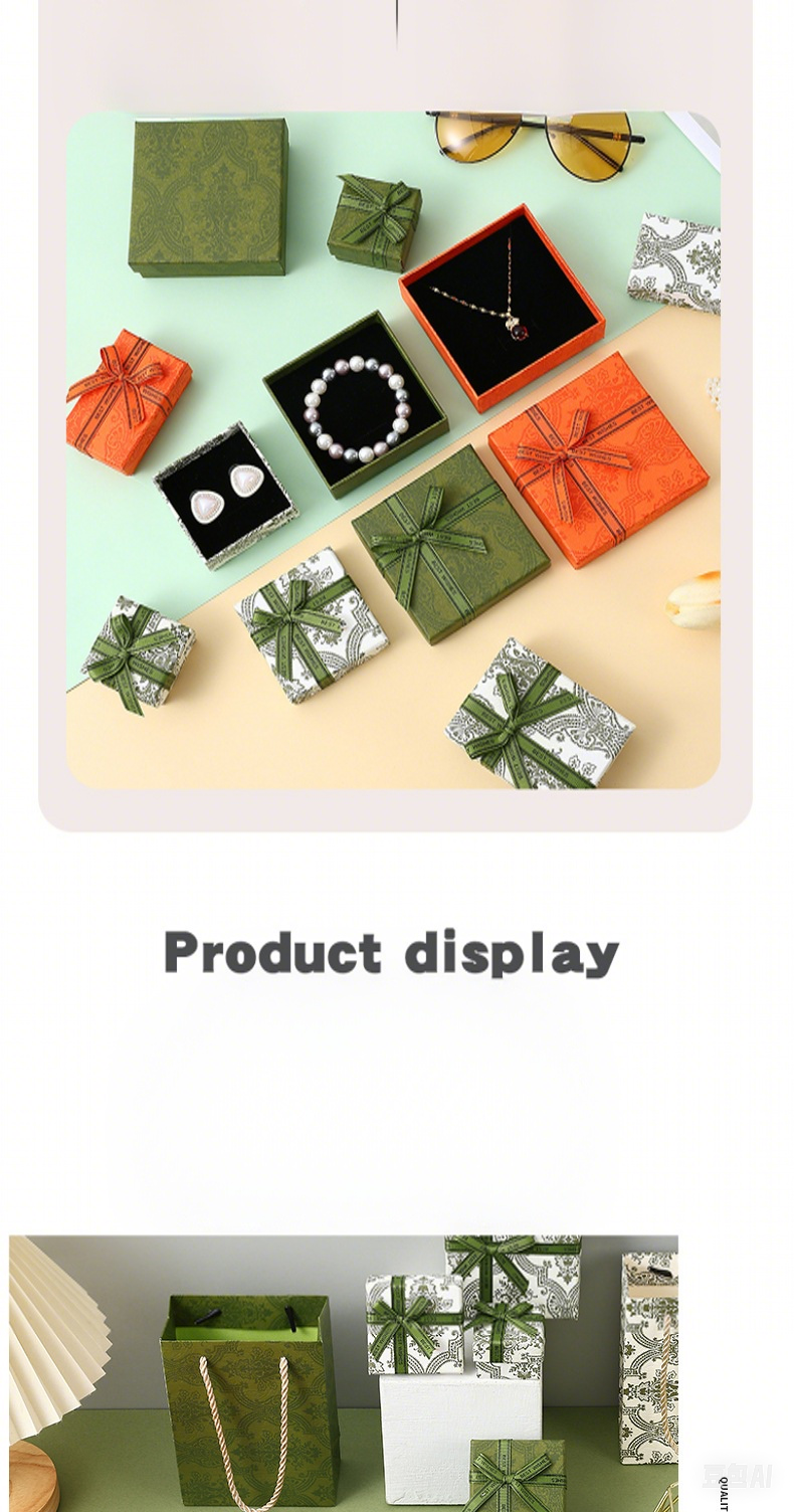 Gift Carton Necklace Gift Set Earring Box Bow Customizable Handmade Drawer Box for Packaging Clothing Jewelry