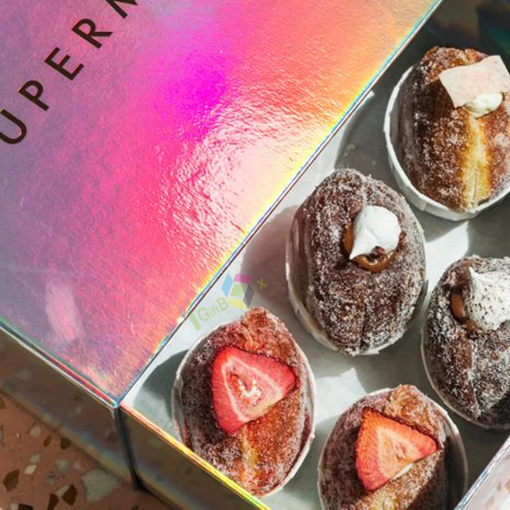 Custom Promotional OEM Good Price Cake Drawer Paper Hologram Gift Packaging Holographic Box for Food