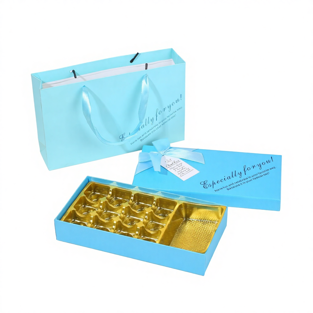 Airplane-shaped Chocolate Bar Food Storage Gift Box with Window 18 Compartments Valentine's Day New High-end Design