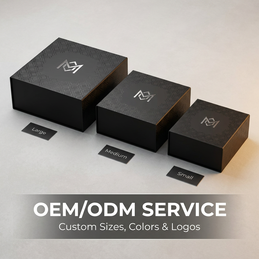 Custom Printed Rigid Cardboard Gift Box Premium Matte Black Gift Boxes with UV Logo Cosmetic Presentation Box