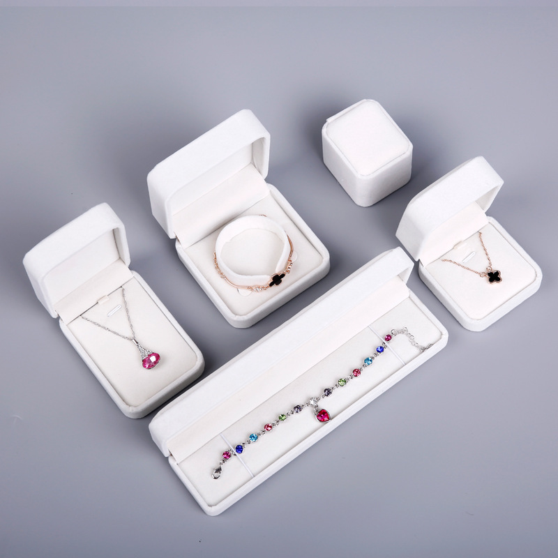 SSeeSY Wholesale Hot Sale Luxury Custom Logo Bracelet Necklace Ring Velvet Box Jewelry Gift Cases Packaging Valentine Boxes Set