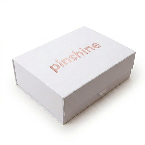 Custom White Rigid Paperboard Magnetic Book Style Box with Ribbon Pull Gold Logo for Wedding Jewelry Apparel Box Packaging