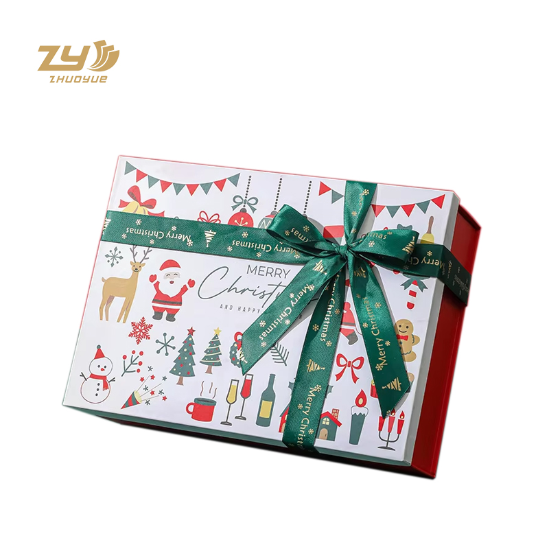 Stock High-End Recycled Materials Portable Gift Box Creative Large Empty Folding Paper Package Box for Scarf Cup Holiday