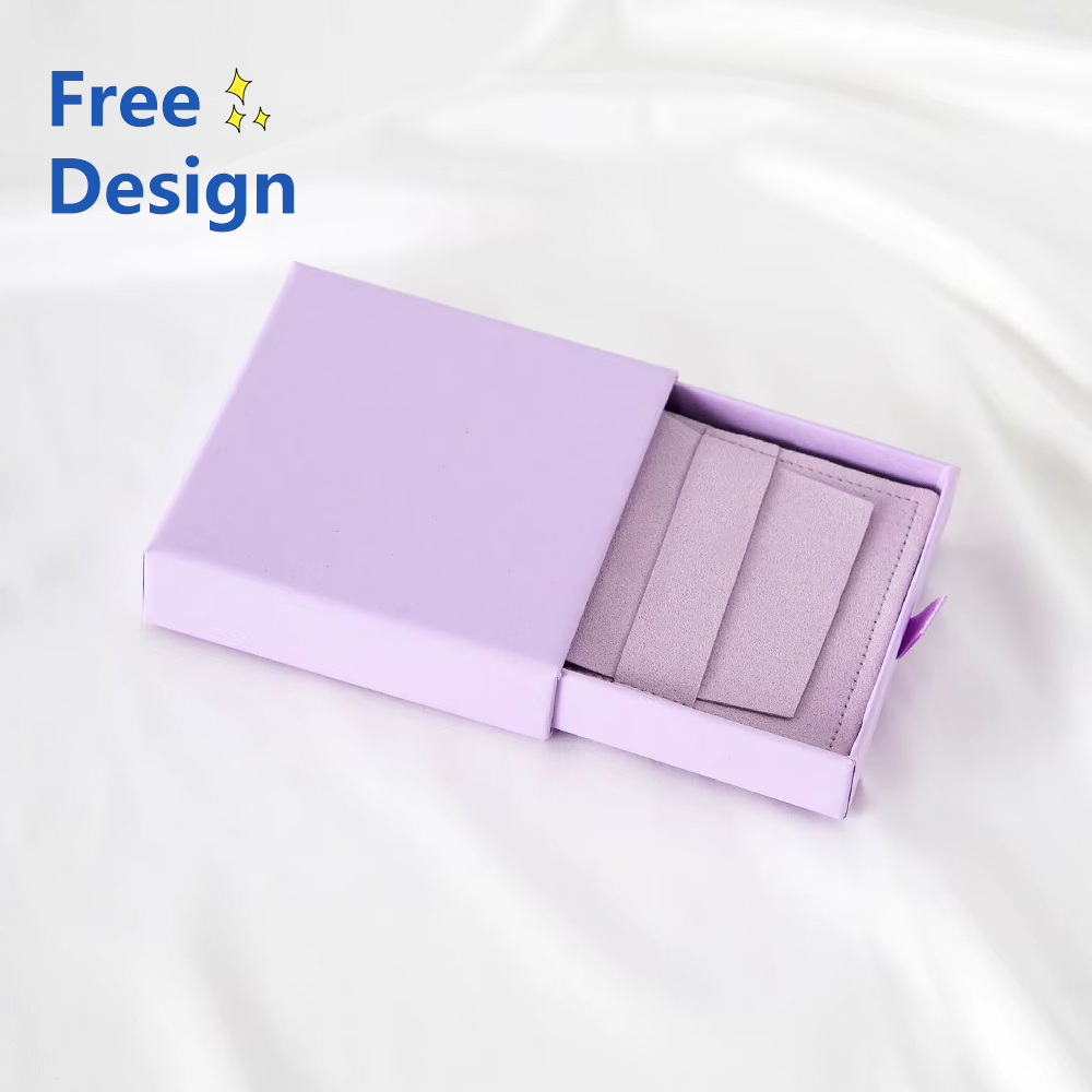 Customized Printed Premium Rigid Cardboard Jewelry Box Advanced Packaging Matt Lamination for Necklace Ring Earrings Other Gifts