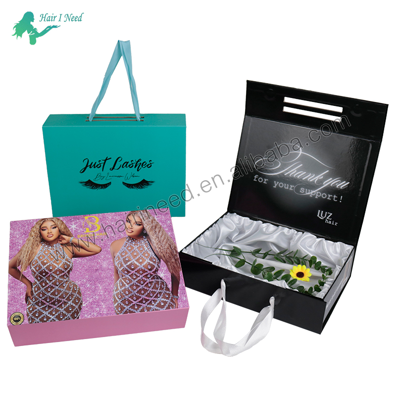 Custom Printing Factory Luxury Glossy Black Paper Rigid Cardboard Toy Packaging Magnetic Lid Gift Box