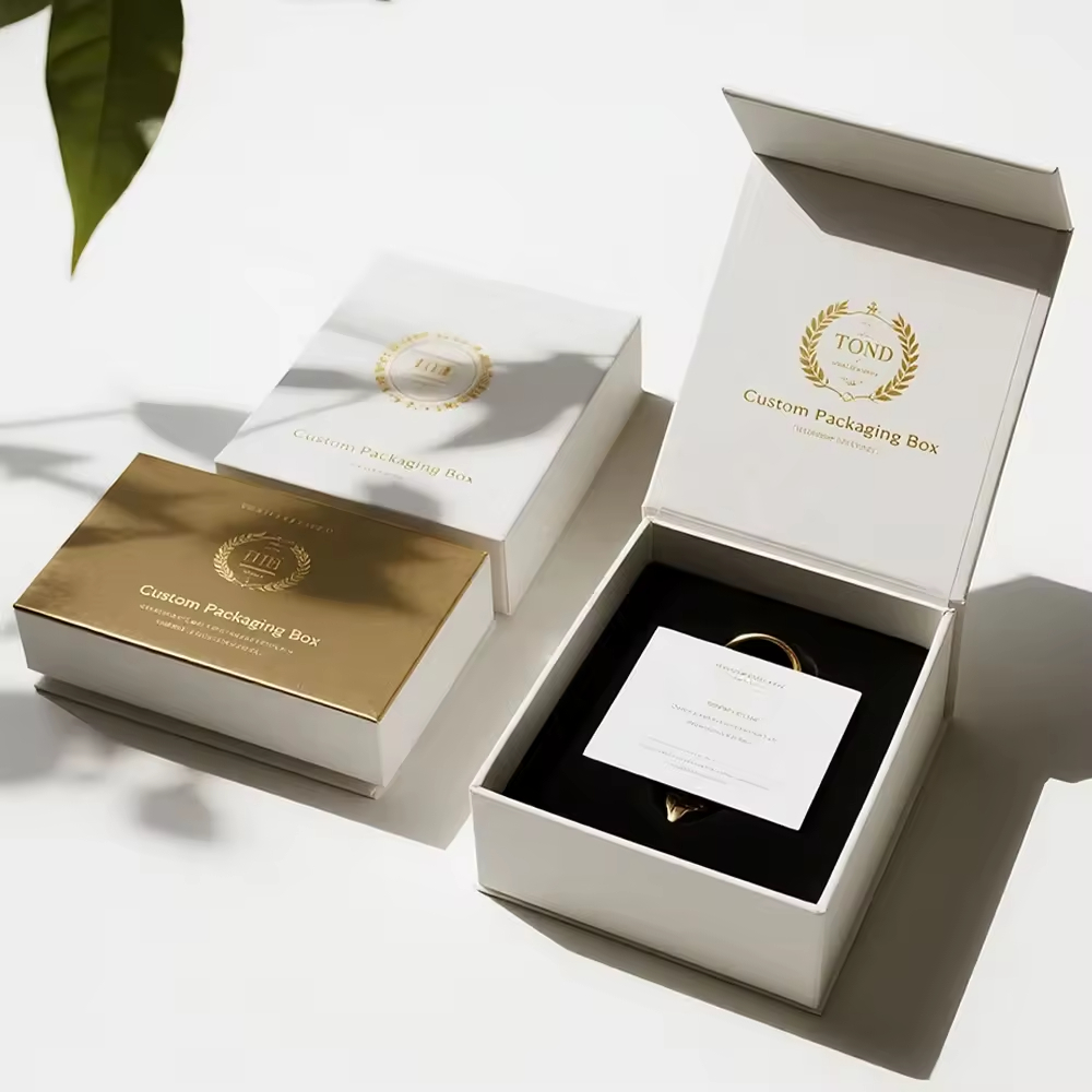 Custom Magnetic Box and Luxury Ivory White High-end PR Paper Box and Sophisticated Gift Box Packaging