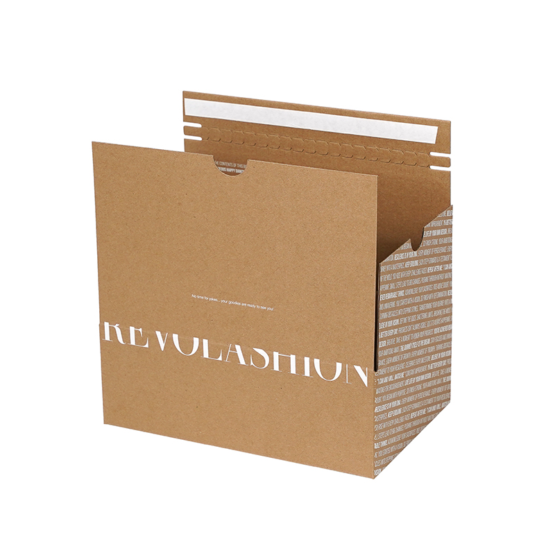 Custom Design Logo Corrugated Cardboard Paper Folding Mailing Packaging Gift Shipping Box With Tear Strip Printed Self Sealing