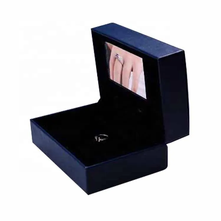 Custom Hand Made White Cardboard Paper Box 7 Inch LCD Display Video Gift Box for Birthday Anniversary Promotional Luxury Jewelry