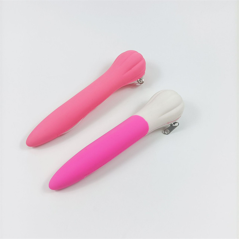 Promotional Gifts School Stationery Zipper Silicone Garlic Pen Case Student Pencil Box