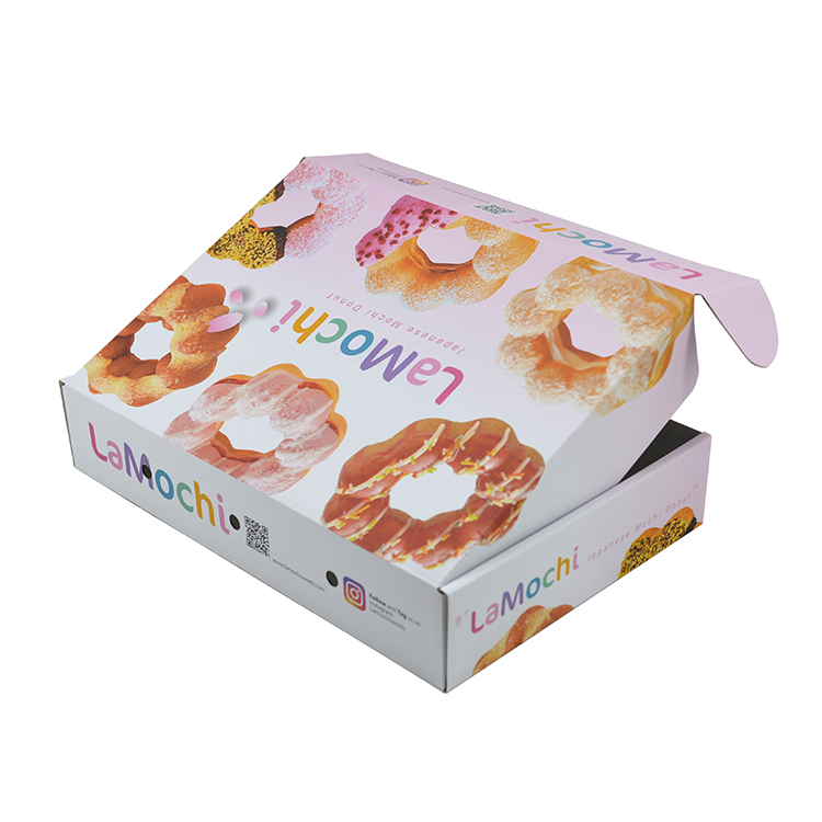 Custom Logo Recyclable Kraft Paper Donut Packaging Boxes for Food Takeaway