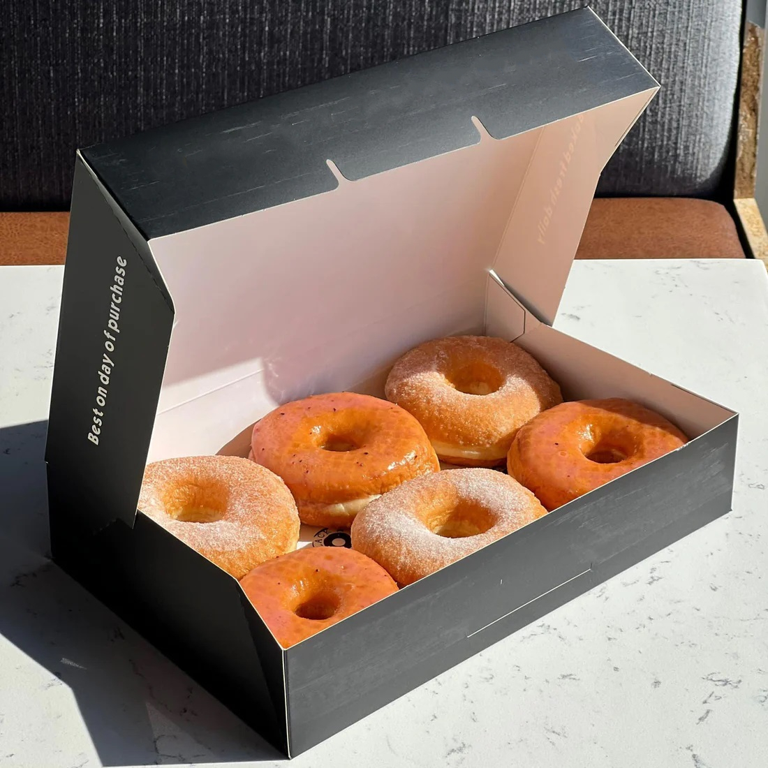 Custom Logo Recyclable Kraft Paper Donut Packaging Boxes for Food Takeaway