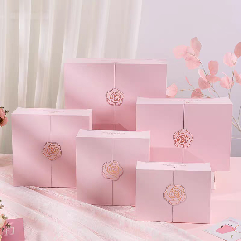 Factory Customization Luxury Pink Magnetic Gift Box for Birthday Holiday Anniversary Gift Box