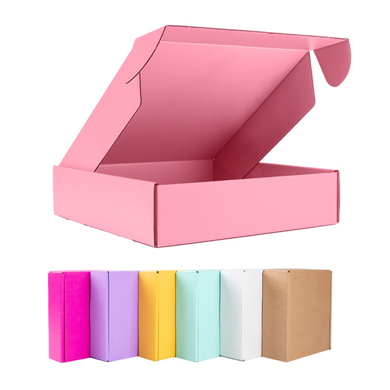 Customized Colorful Corrugated Paper Gift Box Mask Cosmetic Shipping Mailer Box Packaging