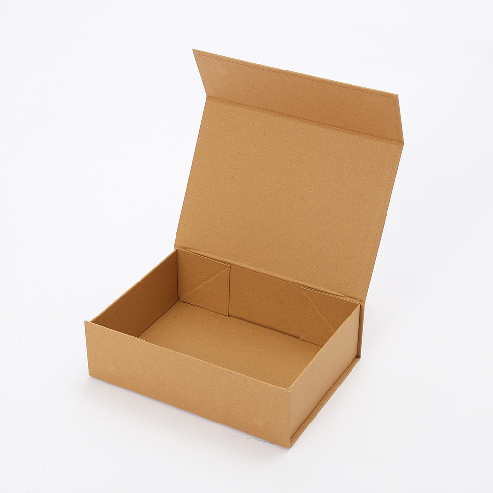 New Flip-top One-piece Folding Box Gift Packaging Souvenir and Present Box square Rigid Paper Die-cut Folding Box