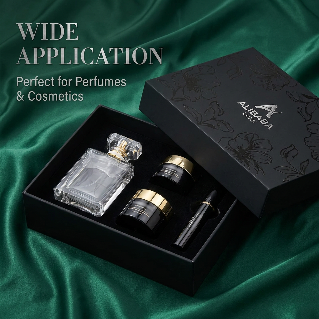 Custom Printed Rigid Cardboard Gift Box Premium Matte Black Gift Boxes with UV Logo Cosmetic Presentation Box