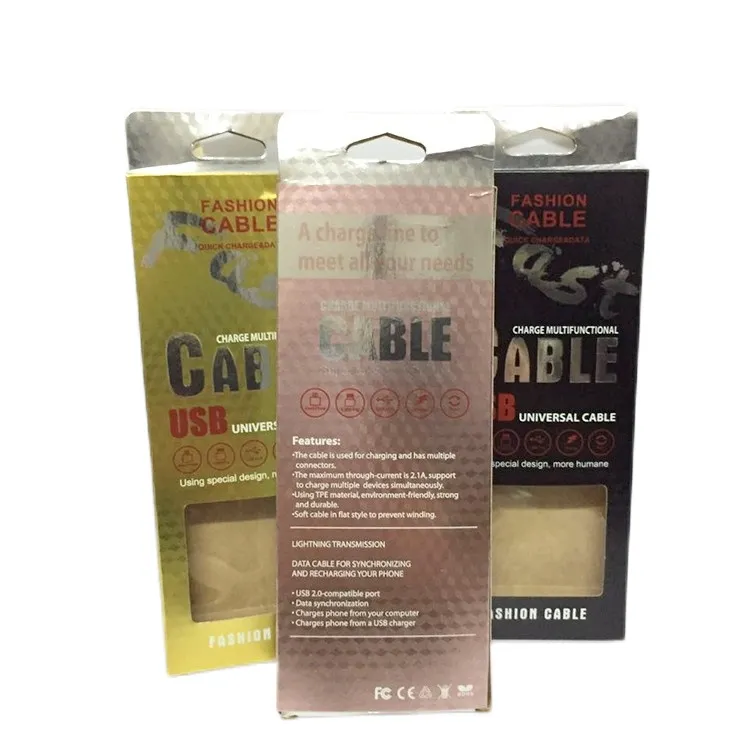 Premium Retail Packaging Paper Box for USB Cables and Phone Accessories