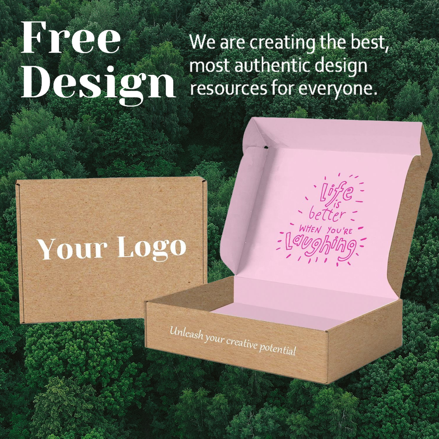Custom Printed Mailer Box Eco Friendly Corrugated Cardboard Foldable Rigid Shipping Boxes Skincare Kraft Mailing Box With Logo