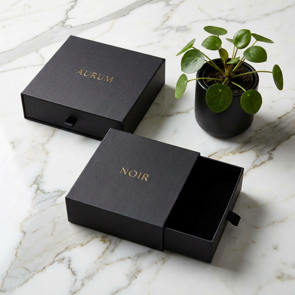 Custom Printed Rigid Cardboard Gift Box Premium Matte Black Gift Boxes with UV Logo Cosmetic Presentation Box