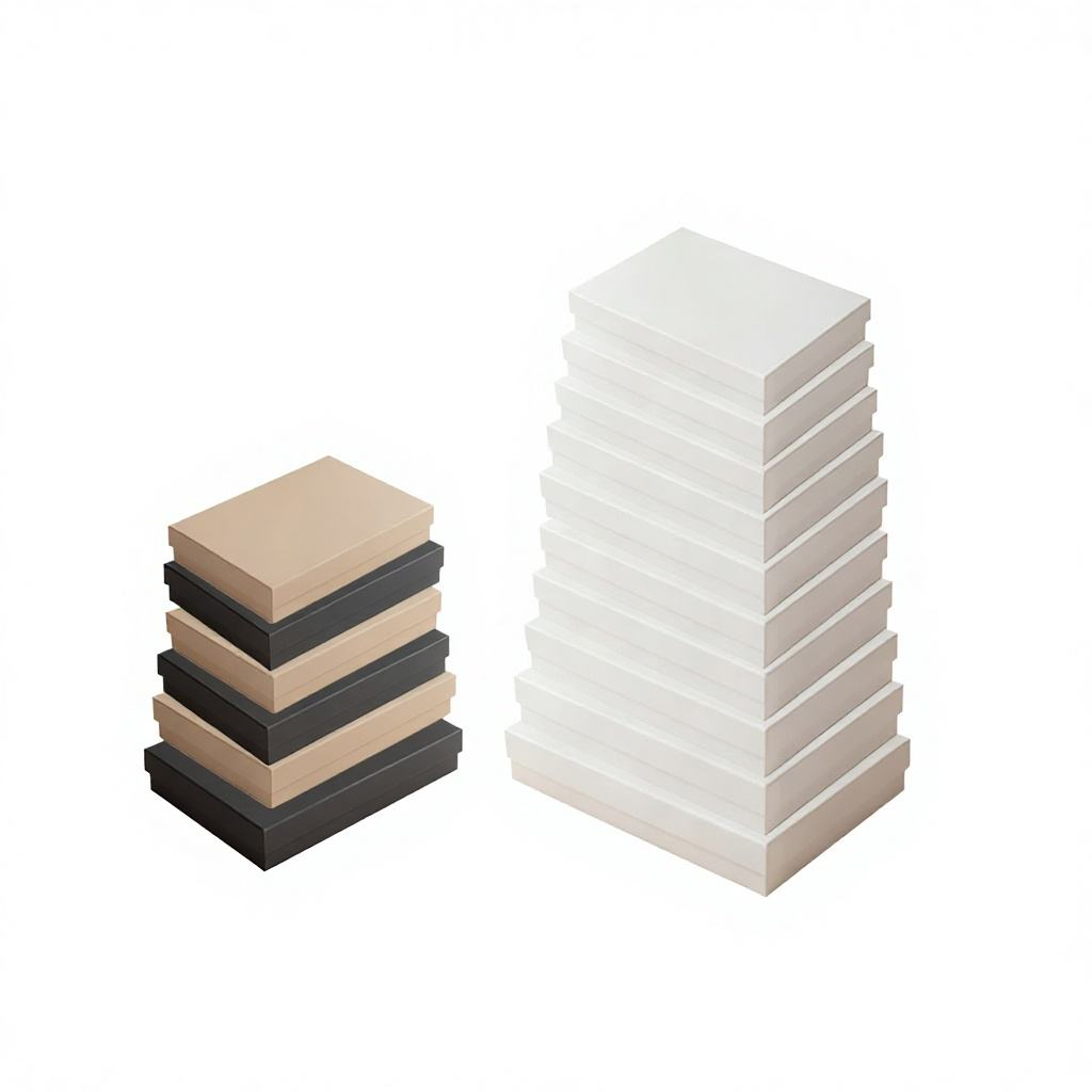 Custom Logo Rigid Heaven &amp; Earth Cover Rectangular Gift Boxes Wholesale Black/White/Beige Cardboard Boxes for Jewelry Cosmetics