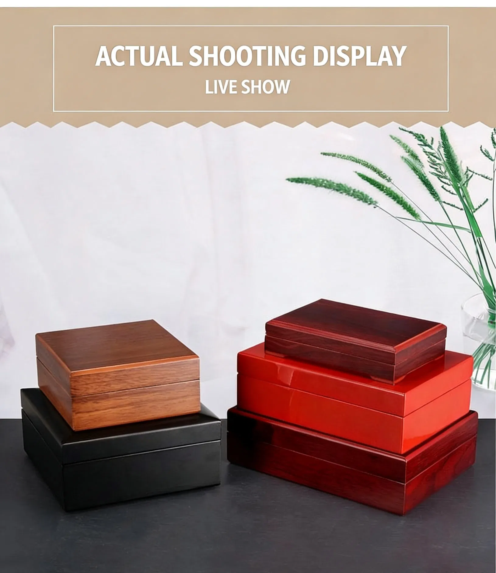 Elegant Wooden Gift Boxes for Jewelry, Watches, and Wine