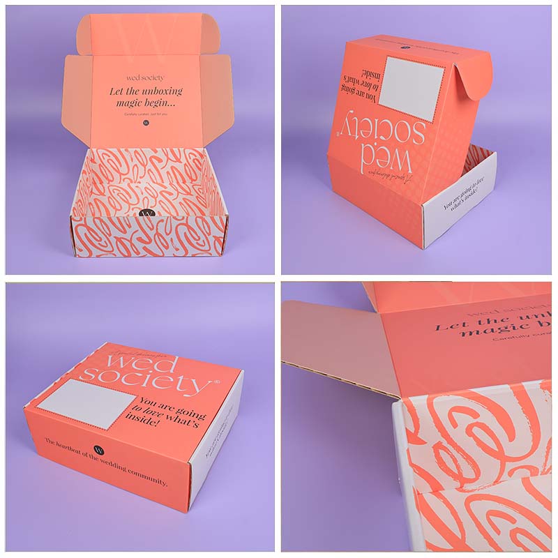Personalized Custom Packaging Boxes pink Shipping Box Gift Mailer Corrugated Carton Moving Cardboard Box With Logo