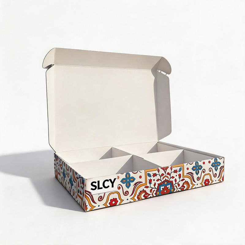 Free Design Recyclable Printed Foldable E-commerce Packaging Custom Box with Logo Corrugated Shipping Paper Box with Dividers