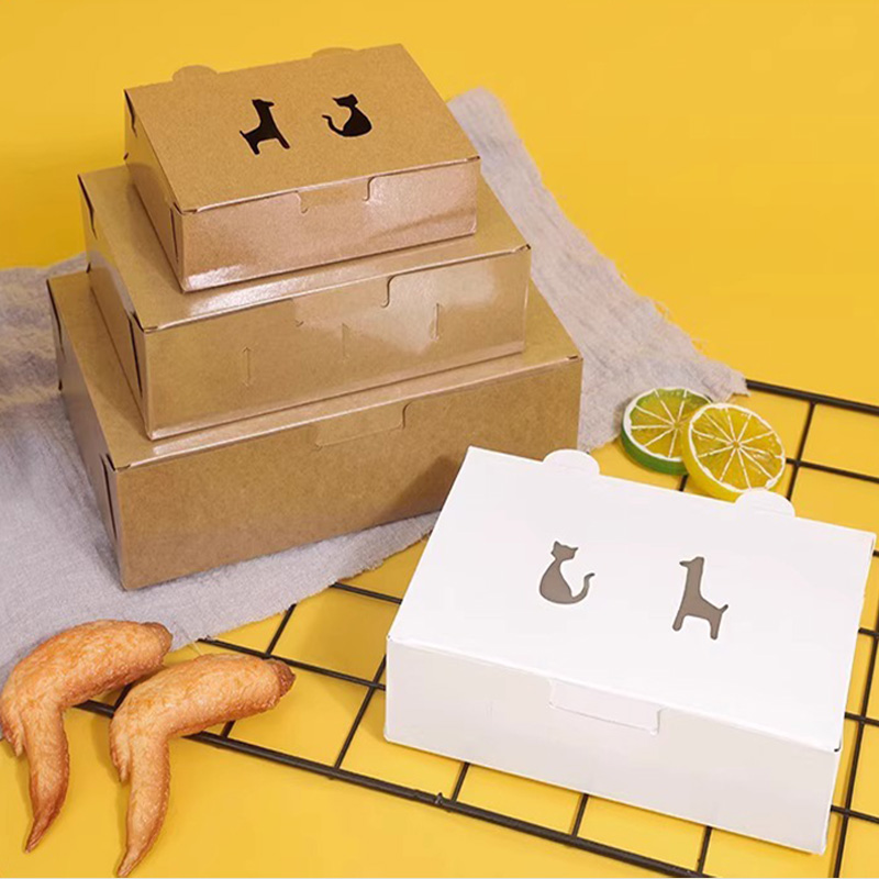 Custom Disposable Take Out Sushi Chicken Taco Salad Fast Takeaway Food Paper Packaging Boxes