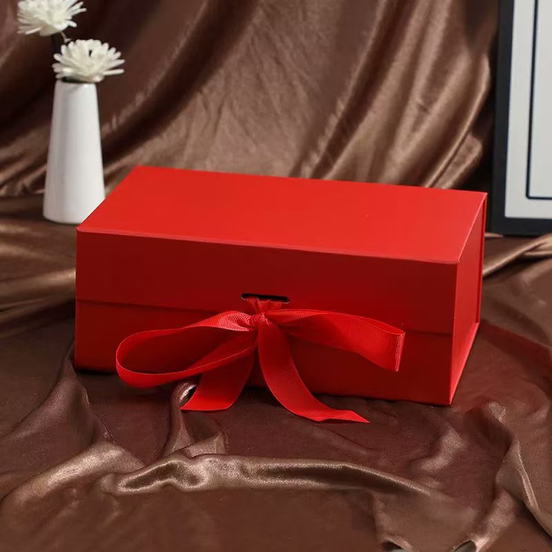Eco-Friendly Custom Craft Paper Gift Boxes with Lids and Ribbon-Wholesale Fashion Packaging Gift Boxes Pink