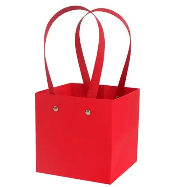 Eco-Friendly 100% Recycling Business Promotional Tote Package Custom Logo Printed Carrier Handbag Kraft Paper Cardboard Wrapping Gift Container Box