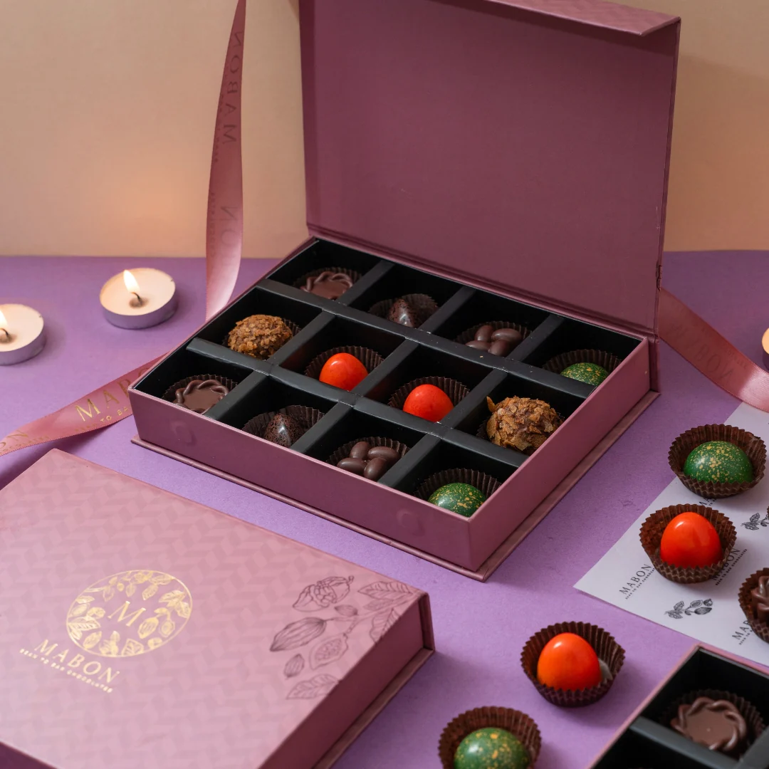 Wholesale Luxury Logo Food Grade Chocolate Truffle Kraft Paper Packaging Box Premium Gift Box for Dessert Packaging Solutions